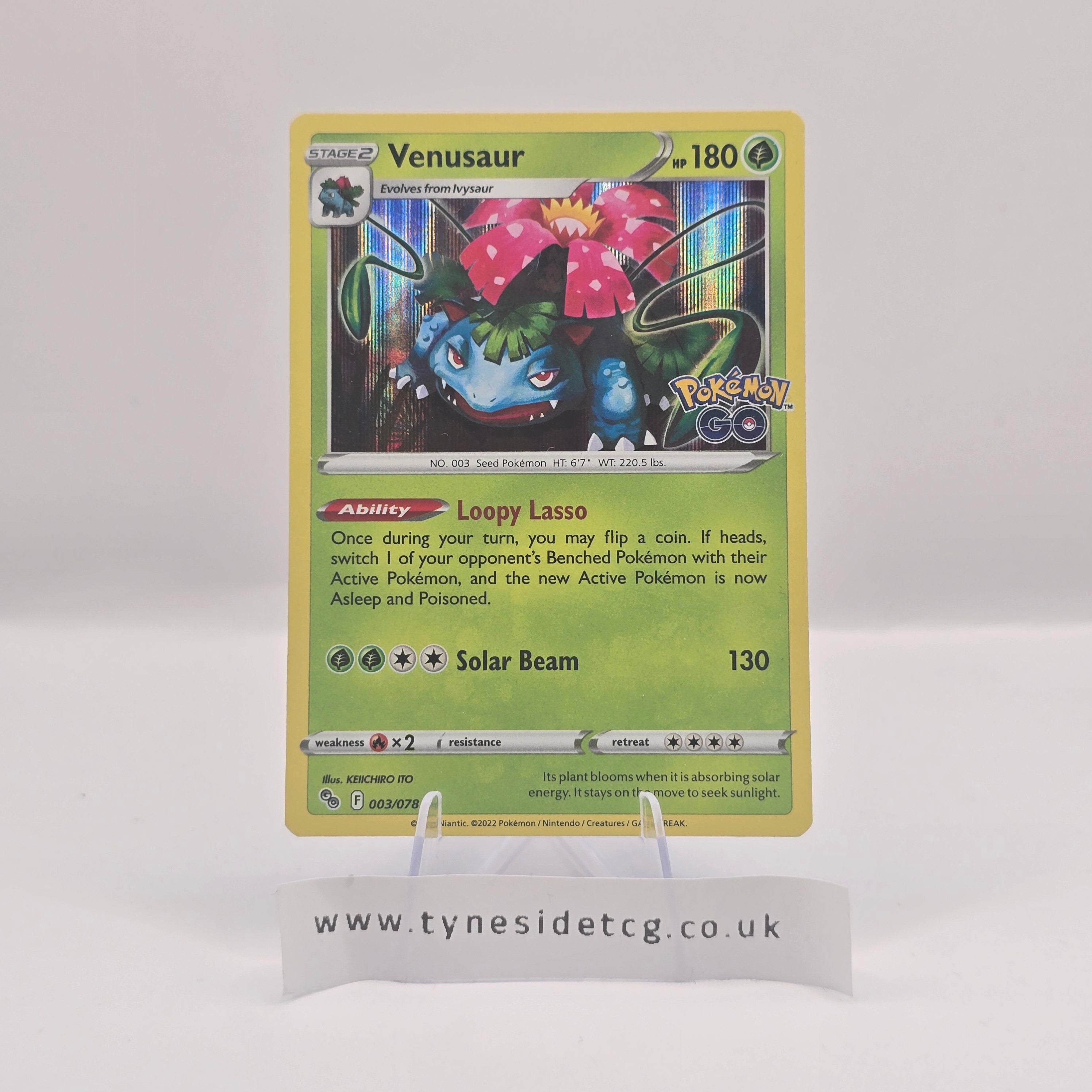 Venusaur 003/078 – Pokémon GO (English Single)