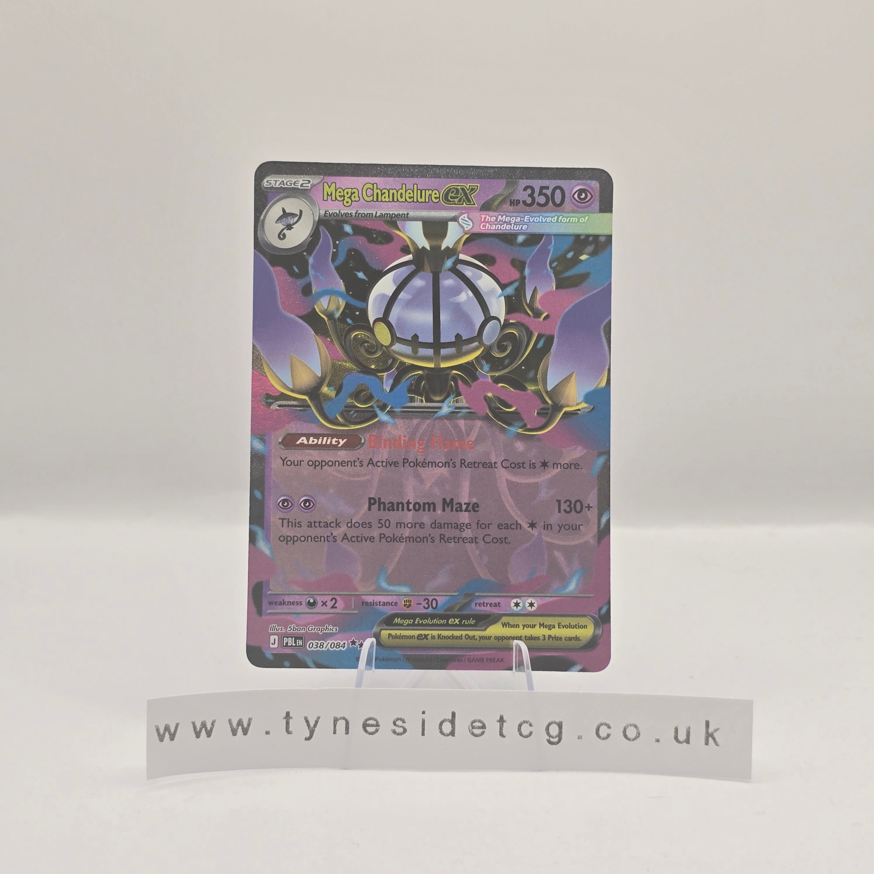 Mega Chandelure ex 038/084 - Pitch Black (English Single)